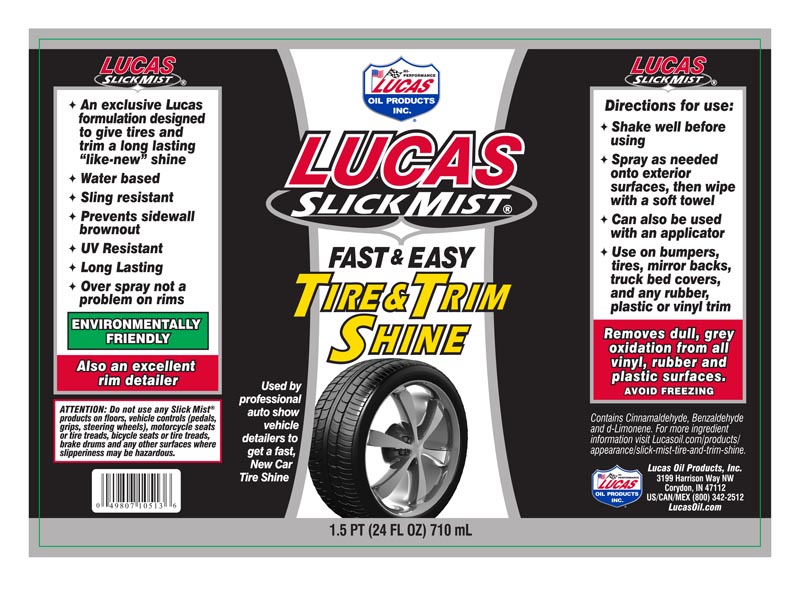 Slick Mist Tire and Trim Shine label