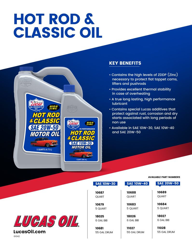 Hot Rod & Classic Car 10W-40 Motor Oil Flyer