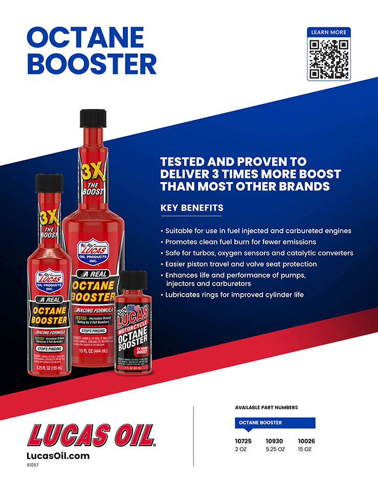 Lucas Octane Booster flyer